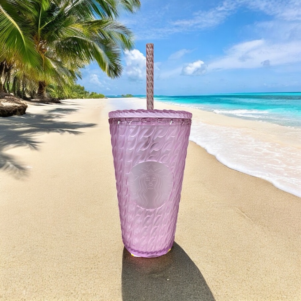 NEW Starbucks 2024 Pink Cold Drink Coffee Tumbler Cup 16 oz
